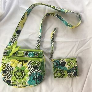 Green Vera Bradley purse and wallet